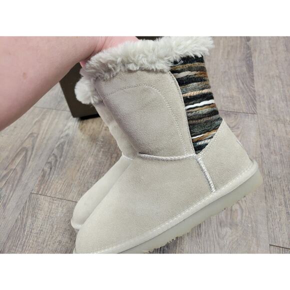 Lamo Water and Stain Resistant Suede Boots Willow Dove Size 6 Gray - Picture 3 of 9